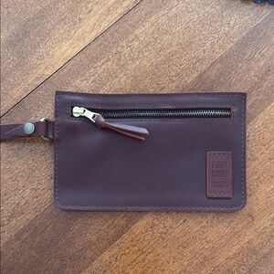 NWOT Portland Leather Goods Brown Wristlet